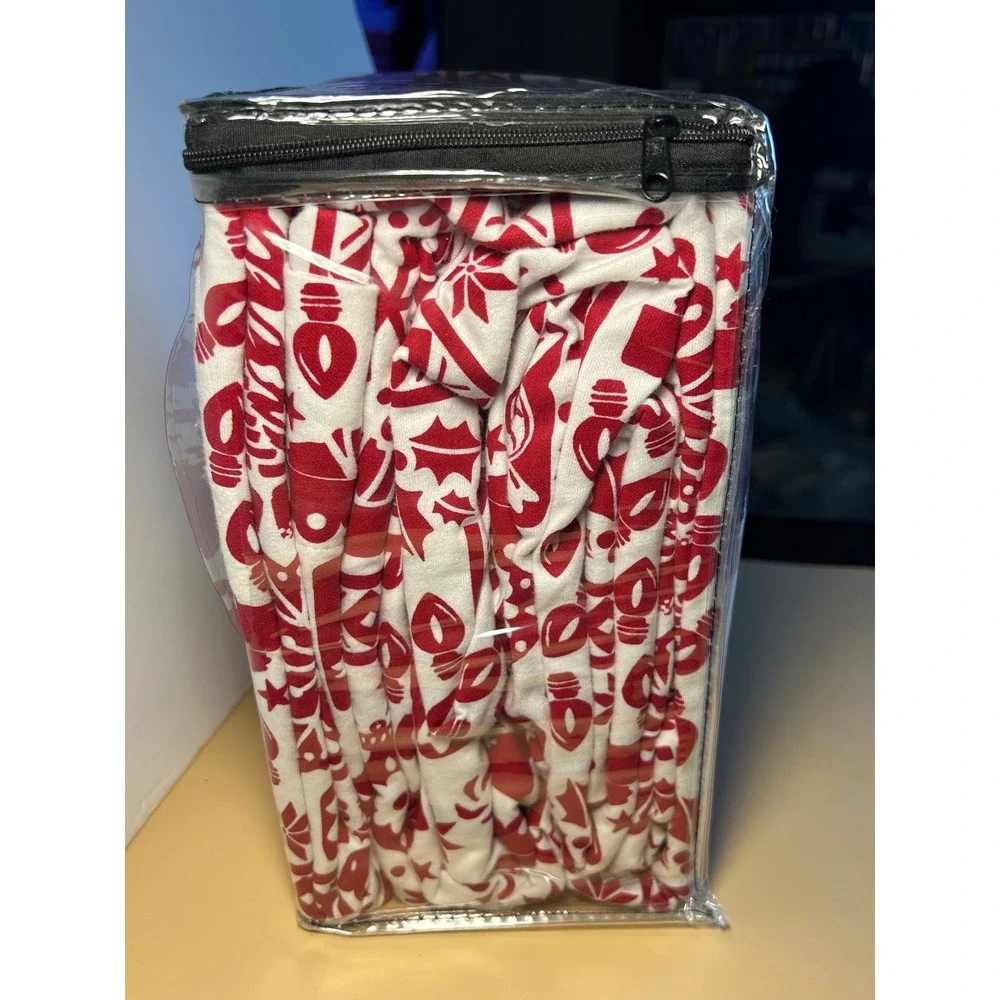 Cuddl Duds Twin Heavyweight Flannel Sheet Set Holiday Paper Cut Red White NEW